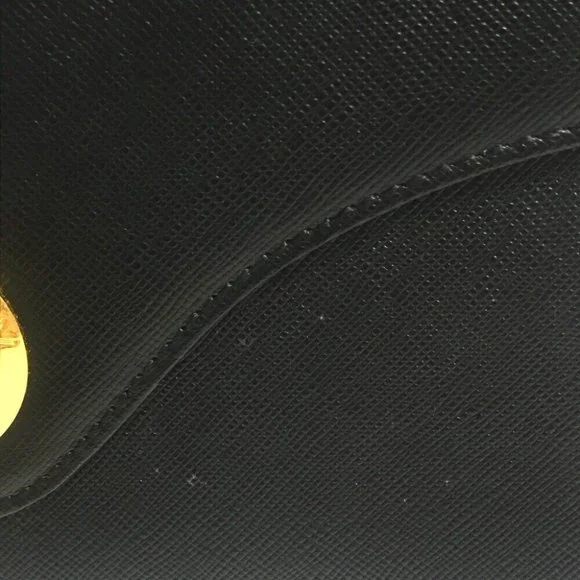 AUTHENTIC GIVENCHY Shoulder Bag vintage Hand Bag Leather Black/GoldHardware